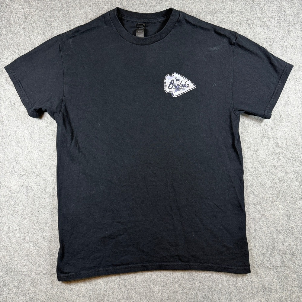 Burlebo Gildan Mens M Black Arrowhead Camo Outdoor Hunting Fishing Graphic Tee